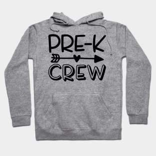 Pre-K Crew Funny Kids Back to School Hoodie